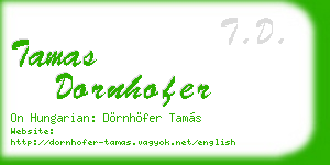 tamas dornhofer business card